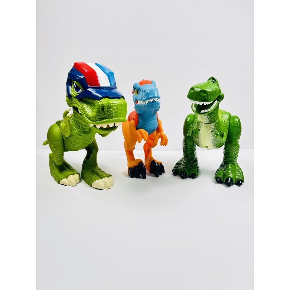 Playskool Heroes Chomp Fisher Price‎ Imaginext Pyroraptor Disney Rex Toy Lot